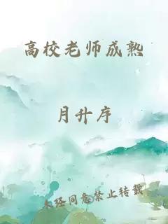 高校老师成熟