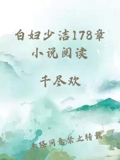 白妇少洁178章小说阅读