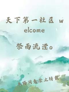 天下第一社区 welcome