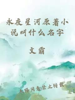 永夜星河原著小说叫什么名字