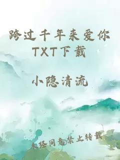 跨过千年来爱你TXT下载